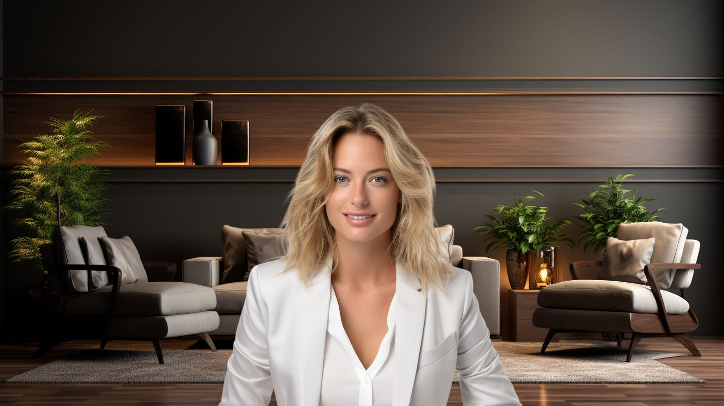 Classy Wood Living - Virtual Background Image for Zoom and Teams Meetings