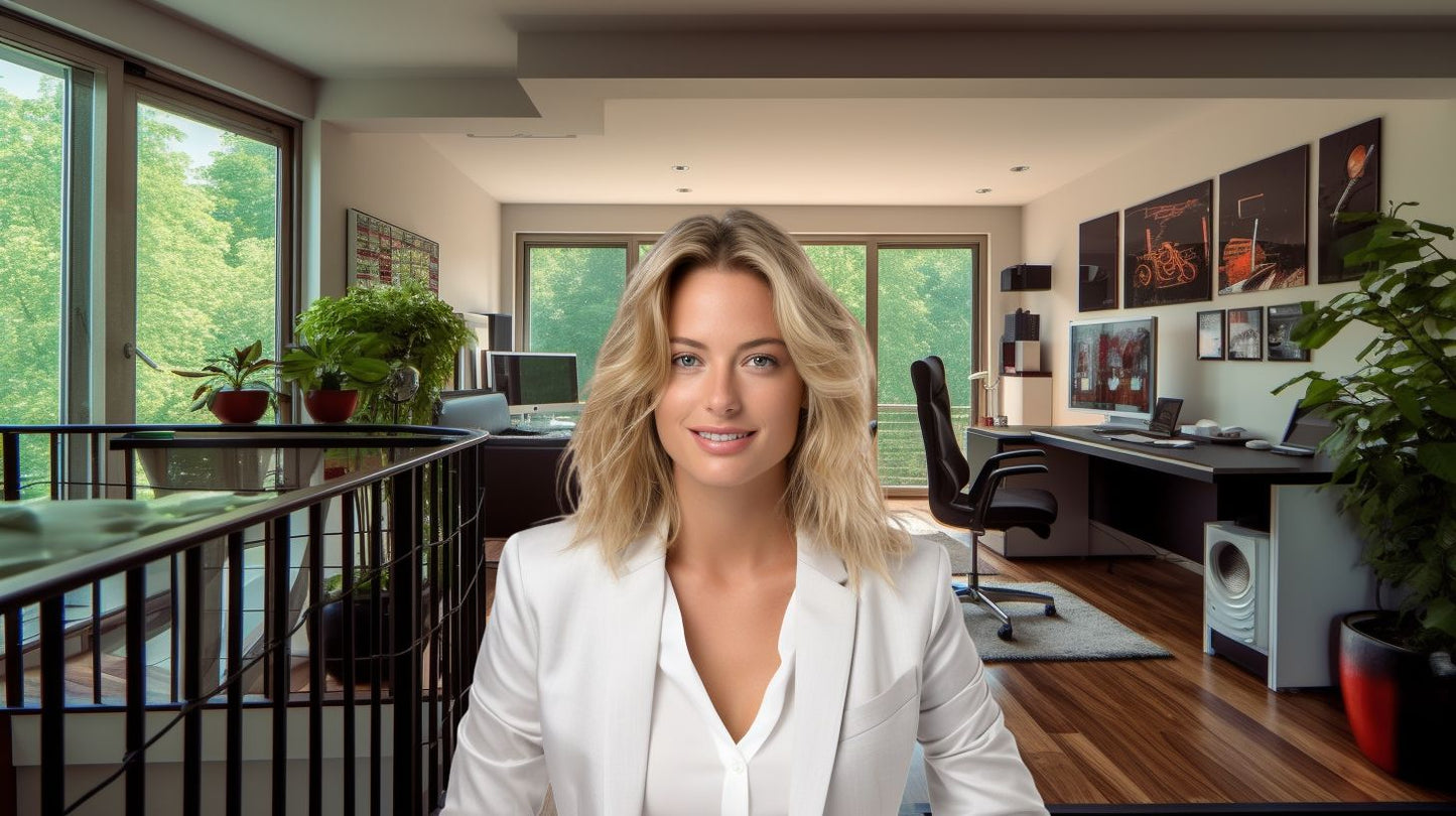 Second-Floor Home Office - Virtual Background Image for Zoom and Teams Meetings