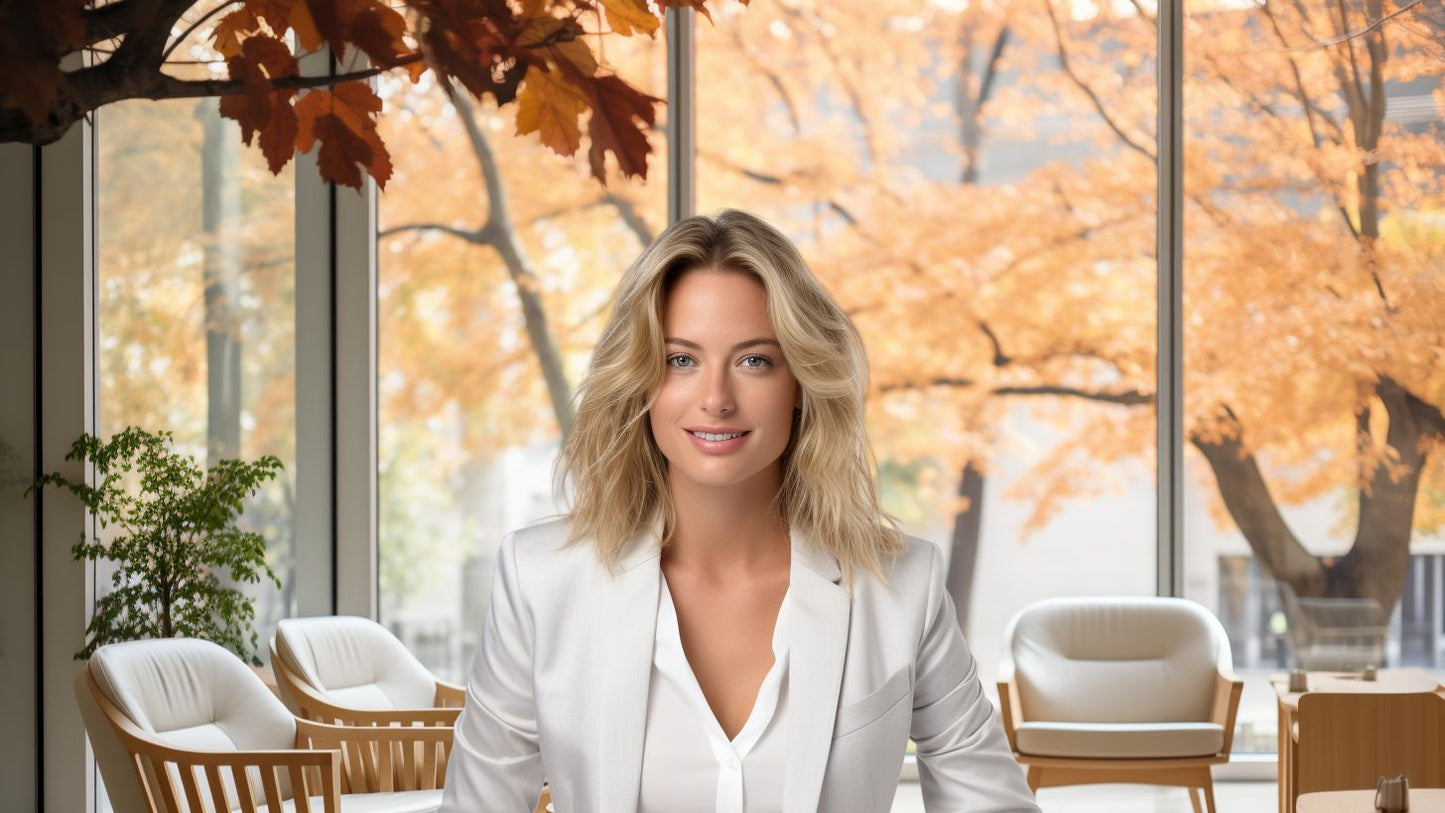 Autumn Street View Meeting Room - Virtual Background Image for Zoom and Teams Meetings