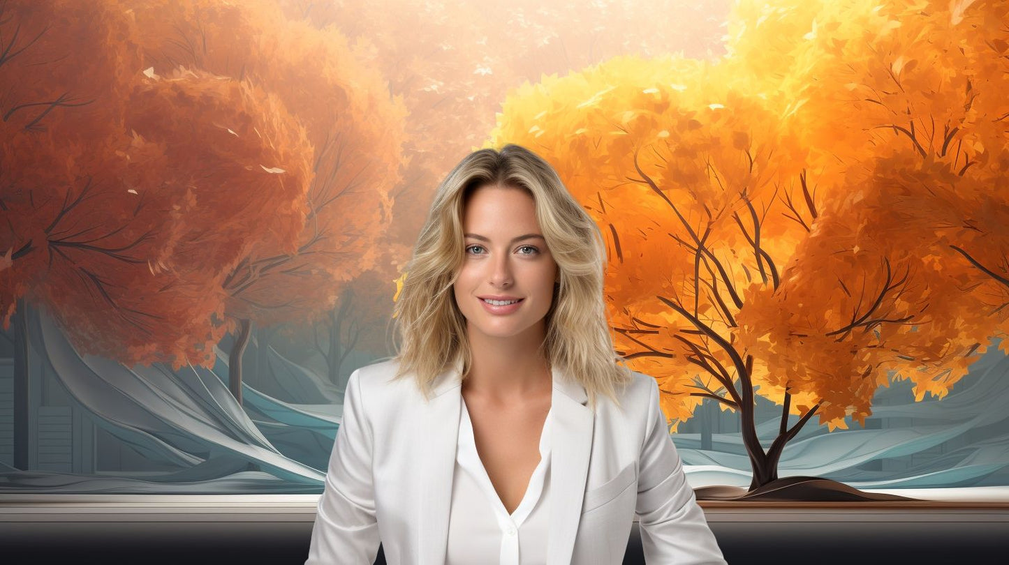 Golden Bonsai in Minimalist Splendor - Virtual Background Image for Zoom and Teams Meetings