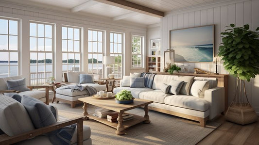 Luxe Lakeside Living Room - Virtual Background Image for Zoom and Teams Meetings