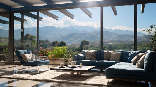 Mountainside Villa Patio - Virtual Background Image for Zoom and Teams Meetings