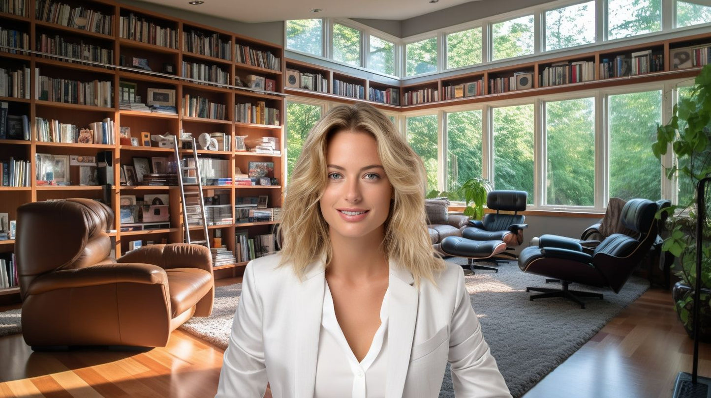 Grand Home Office of Enlightenment - Virtual Background Image for Zoom and Teams Meetings