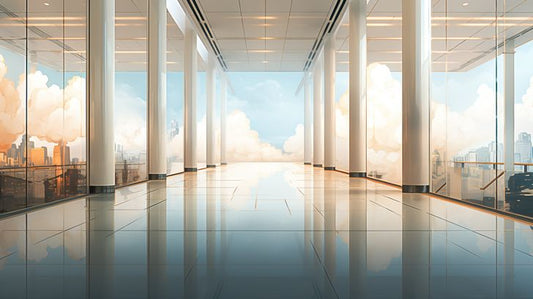 Skyline Serenity: Elite Rooftop Oasis - Virtual Background Image for Zoom and Teams Meetings