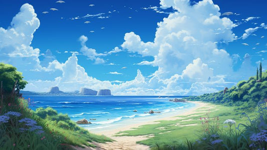 Coastal Dreamscape: Breezy Beach - Virtual Background Image for Zoom and Teams Meetings