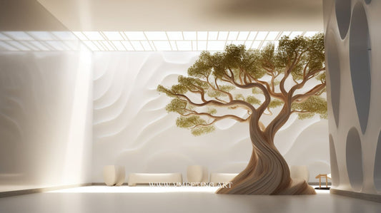 Elegantly Abstract with Bonsai – Virtual Background Image for Zoom and Teams Meetings