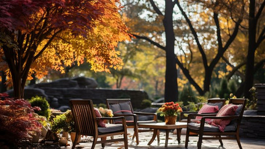 Enchanting Fall Backyard Retreat - Virtual Background Image for Zoom and Teams Meetings