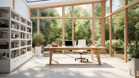 Glass Minimalist Modern Office Panorama - Virtual Background Image for Zoom and Teams Meetings