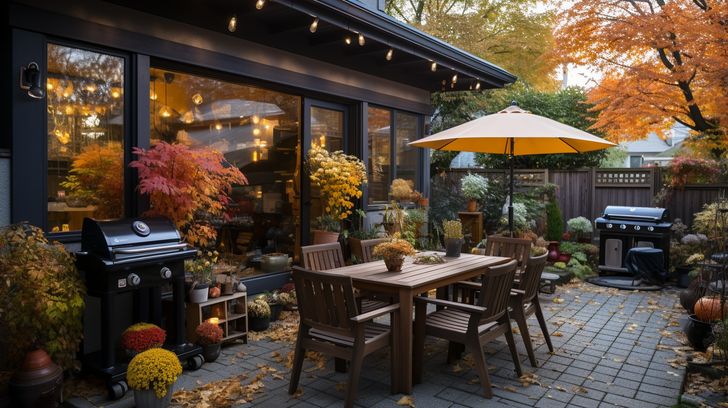 Fall Backyard Backgrounds Family Backyard Bliss & Fall Foliage - Virtual Background Image for Zo ...